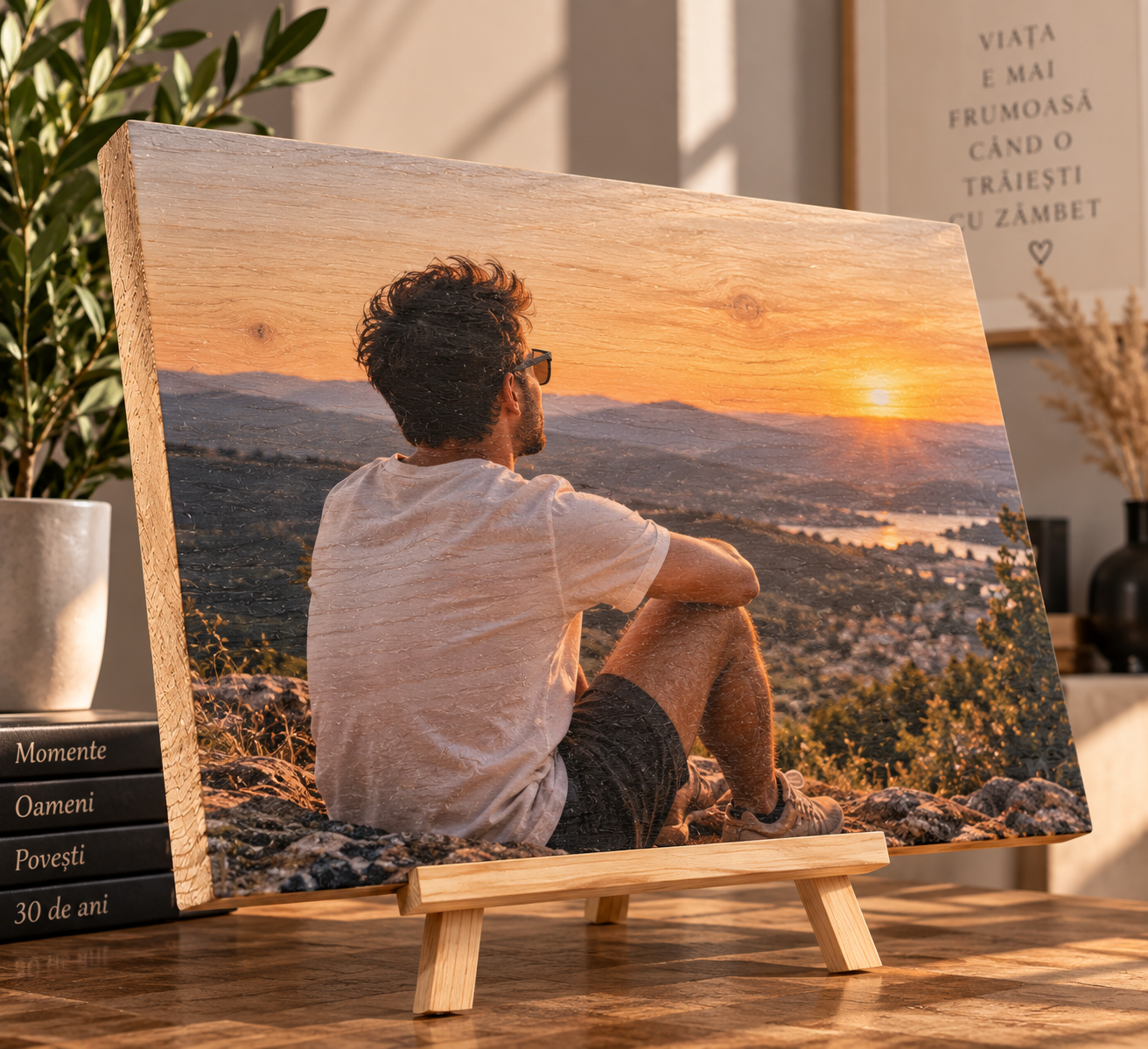 Tablou personalizat din lemn – Zi de naștere – 30 ani