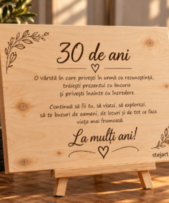 Alternative view of Tablou personalizat din lemn – Zi de naștere – 30 ani