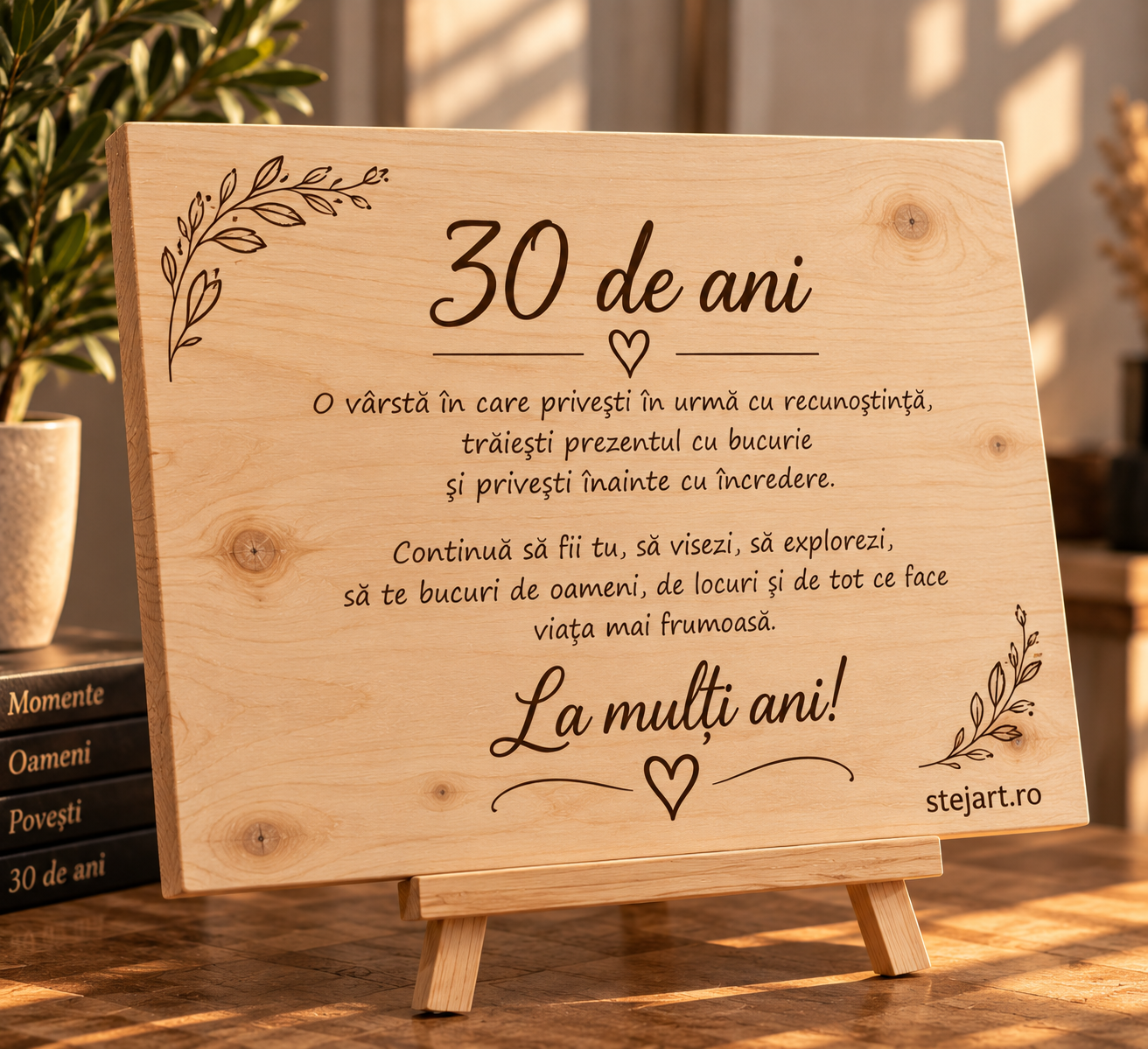 Tablou personalizat din lemn – Zi de naștere – 30 ani - imagine 2