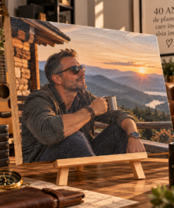Tablou personalizat din lemn – Zi de naștere – 40 ani