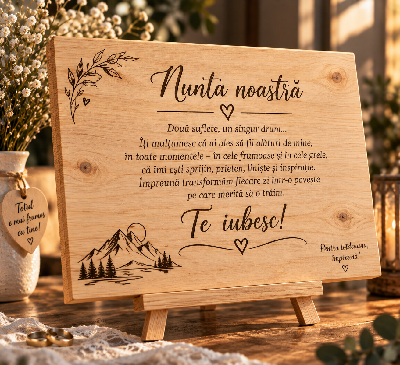 Tablou personalizat din lemn – Zi de naștere – 50 ani - imagine 2