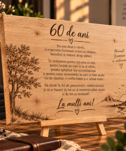 Tablou personalizat din lemn – Zi de naștere – 60 ani - imagine 5