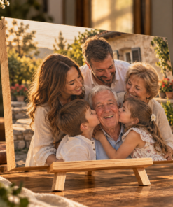 Tablou personalizat din lemn – Zi de naștere – 70 ani