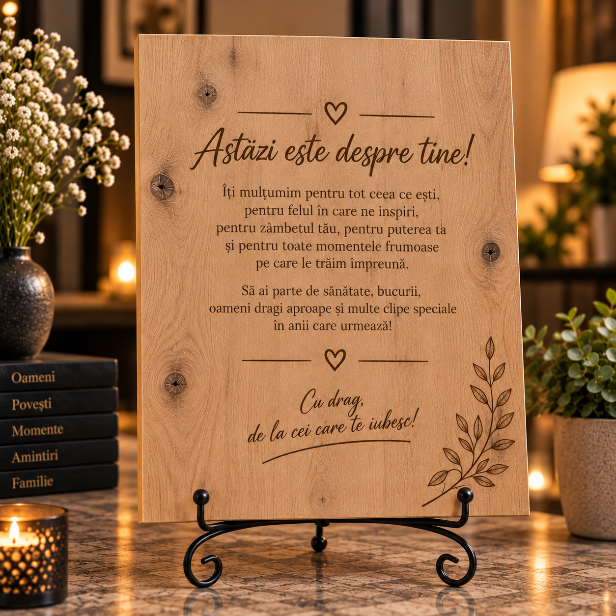Tablou personalizat din lemn – Zi de nastere - imagine 6