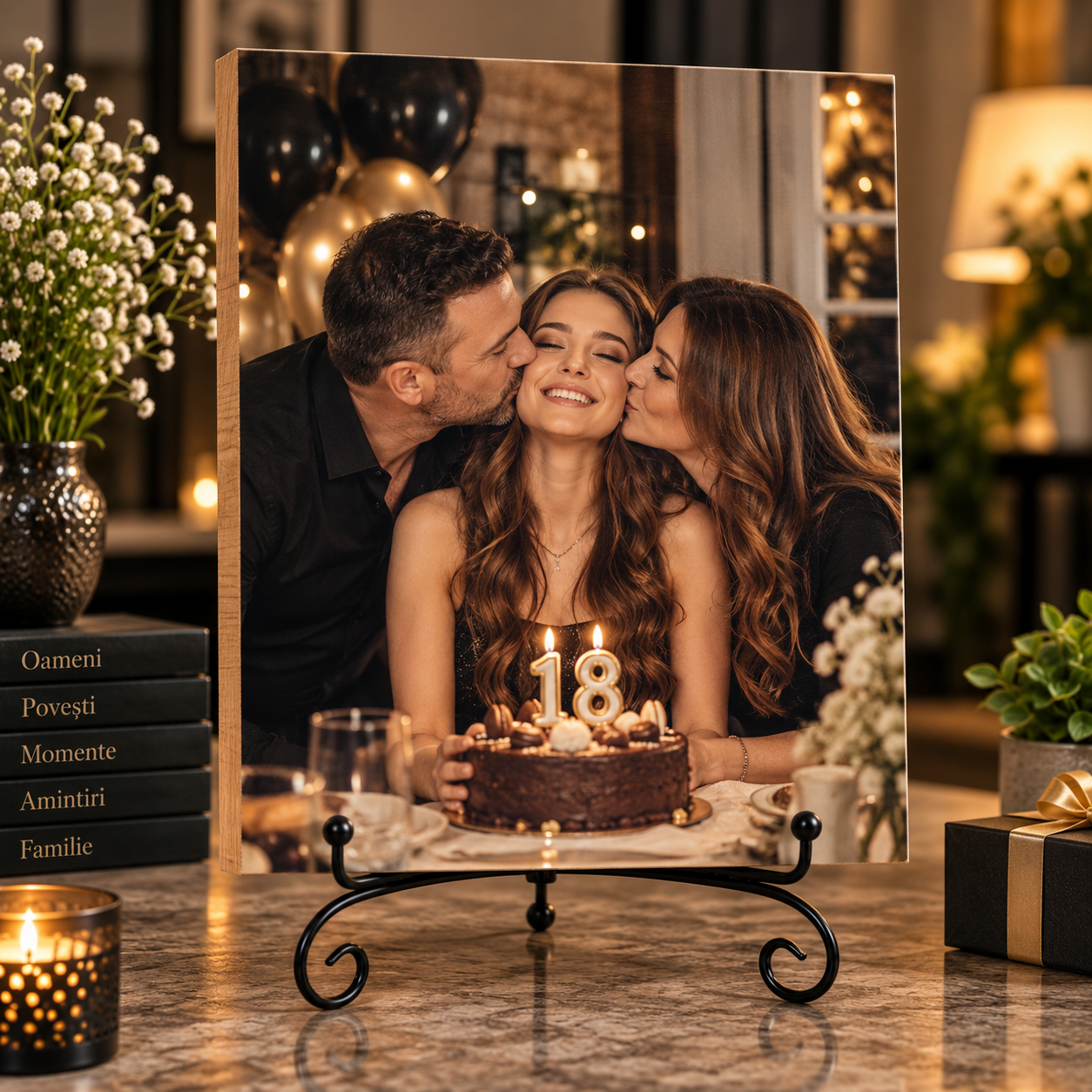 Tablou personalizat din lemn – Majorat – 18 ani – pentru fată