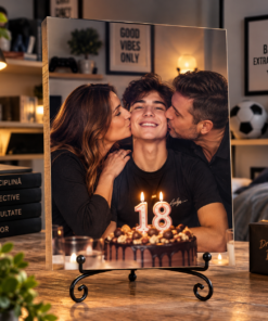 Tablou personalizat din lemn – Majorat – 18 ani – pentru băiat