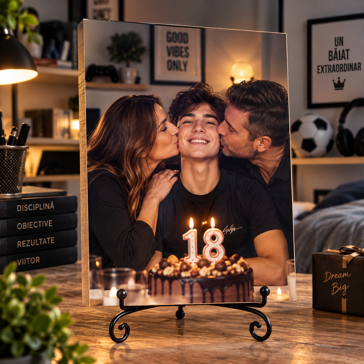 Tablou personalizat din lemn – Majorat – 18 ani – pentru băiat