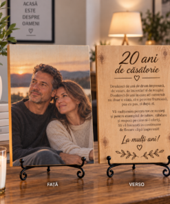 Tablou personalizat din lemn – Aniversare căsătorie – 20 ani de căsătorie
