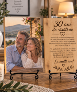 Tablou personalizat din lemn – Aniversare căsătorie – 30 ani de căsătorie