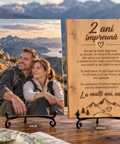 Tablou personalizat din lemn – Aniversare relație – 2 ani împreună