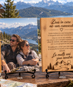 Tablou personalizat din lemn – Aniversare relație – Ziua în care ne-am cunoscut