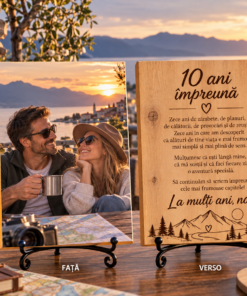 Tablou personalizat din lemn – Aniversare relație – 10 ani împreună