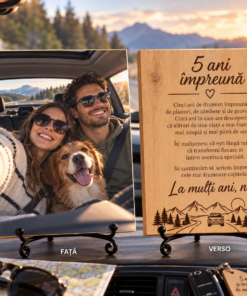 Tablou personalizat din lemn – Aniversare relație – 5 ani împreună