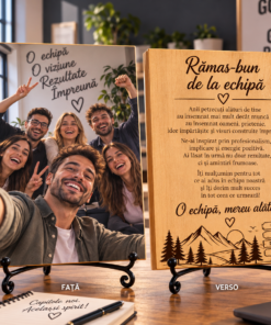 Tablou personalizat din lemn – Plecare din companie – Rămas-bun de la echipă