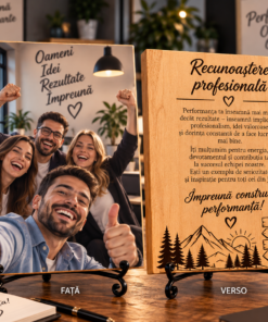 Tablou personalizat din lemn – Performanță / premiu – Recunoaștere profesională