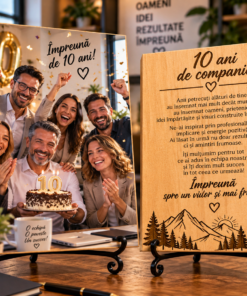 Tablou personalizat din lemn – Aniversare companie – 10 ani de companie
