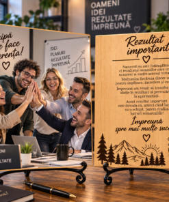 Tablou personalizat din lemn – Echipă – Rezultat important