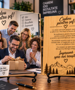 Tablou personalizat din lemn – Șef – Cadou pentru șef