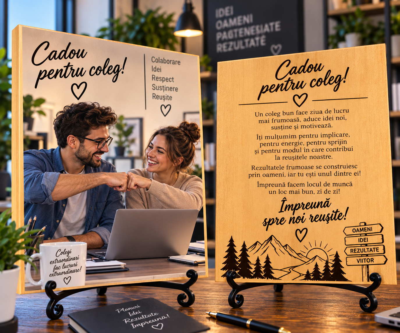 Tablou personalizat din lemn – Coleg – Cadou pentru coleg