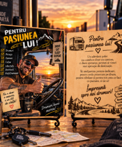 Cadou pentru șofer – Amintire de drum – Tablou foto personalizat pe lemn