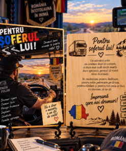 Cadou pentru șofer – personalizat pentru șofer – Tablou foto personalizat pe lemn