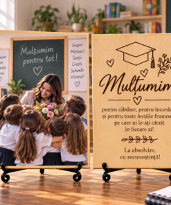 Cadou pentru profesor sau profesoară – La absolvire – Tablou foto personalizat pe lemn