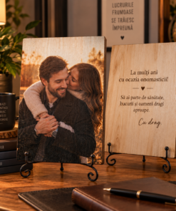 Cadou de Onomastică – Pentru el – Tablou foto personalizat pe lemn