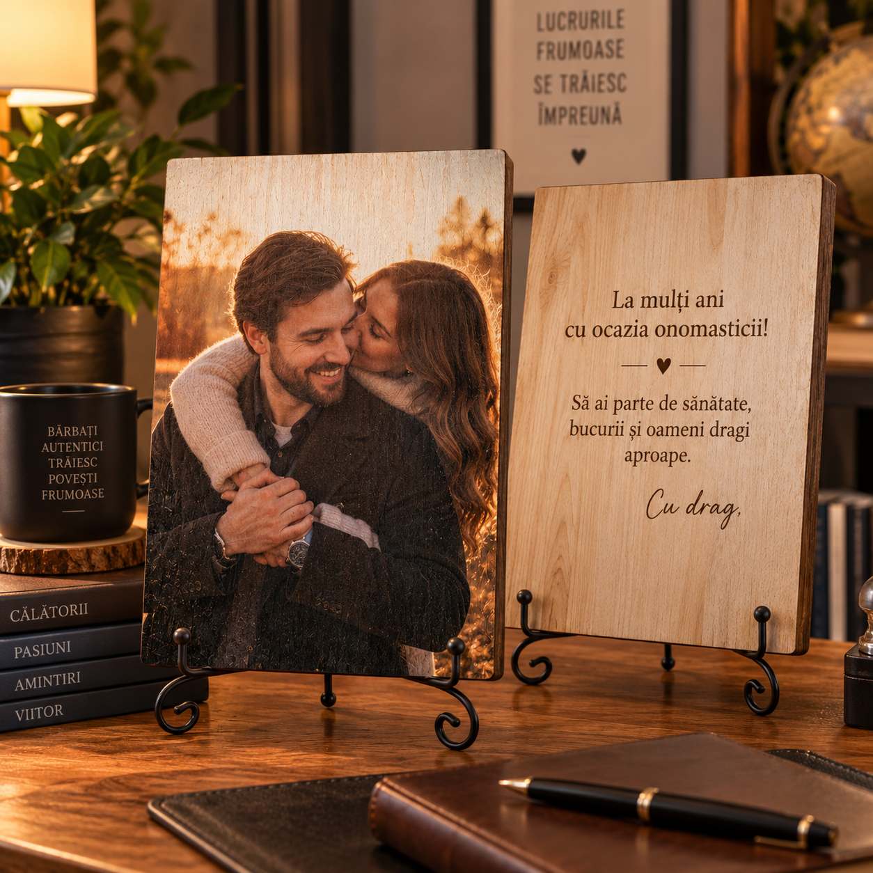 Cadou de Onomastică – Pentru el – Tablou foto personalizat pe lemn