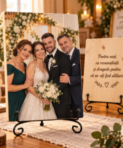 Cadou de nuntă – pentru nași – Tablou foto personalizat pe lemn