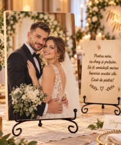 Cadou de nuntă – pentru mire – Tablou foto personalizat pe lemn