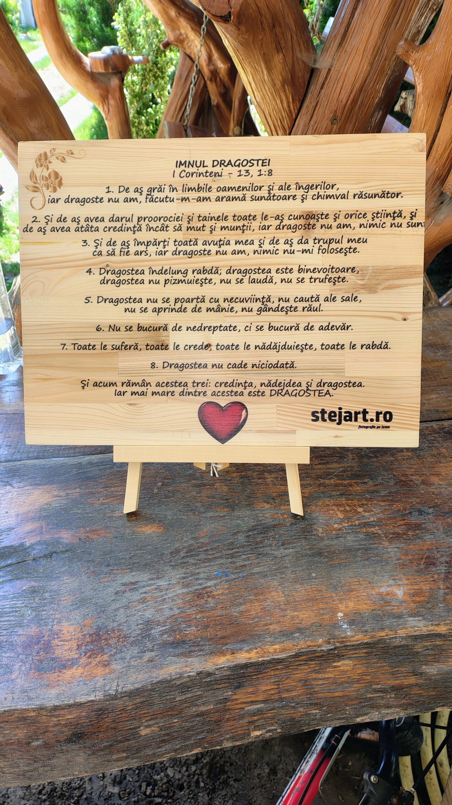 Poză pe lemn personalizată – Brad, Lemn ars sau Stejar - imagine 19