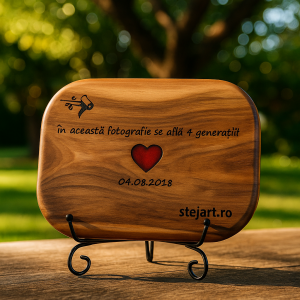 Poză pe lemn personalizată – Nuc Vintage