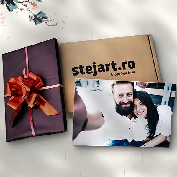 Poză pe lemn personalizată – Brad, Lemn ars sau Stejar - imagine 27